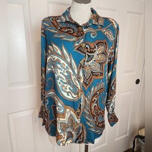 Anthropologie Farm Rio Paisley Scarf Pt. Baroque Mardi Gras Versace Size S NWOT